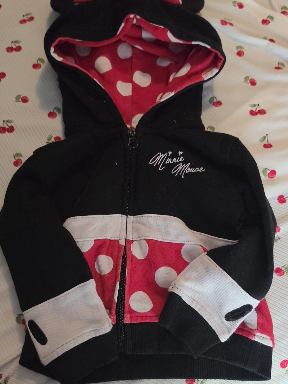 Disney Black and Red Polka Dot Minnie Hoodie